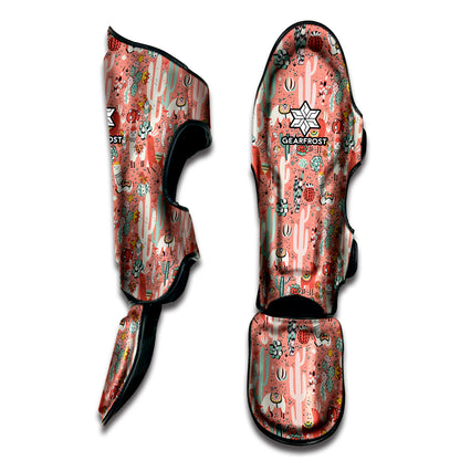 Happy Llama Pattern Print Muay Thai Shin Guard