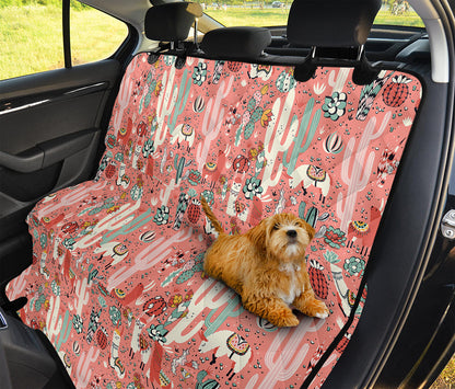 Happy Llama Pattern Print Pet Car Back Seat Cover