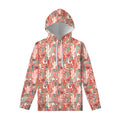 Happy Llama Pattern Print Pullover Hoodie