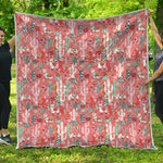 Happy Llama Pattern Print Quilt