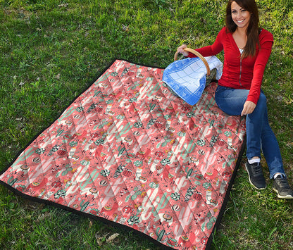 Happy Llama Pattern Print Quilt
