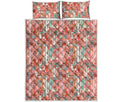 Happy Llama Pattern Print Quilt Bed Set