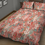 Happy Llama Pattern Print Quilt Bed Set