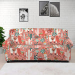 Happy Llama Pattern Print Sofa Cover