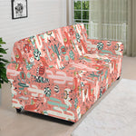 Happy Llama Pattern Print Sofa Cover