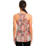 Happy Llama Pattern Print Women's Racerback Tank Top