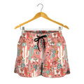 Happy Llama Pattern Print Women's Shorts