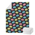 Happy Macarons Pattern Print Blanket