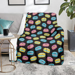 Happy Macarons Pattern Print Blanket