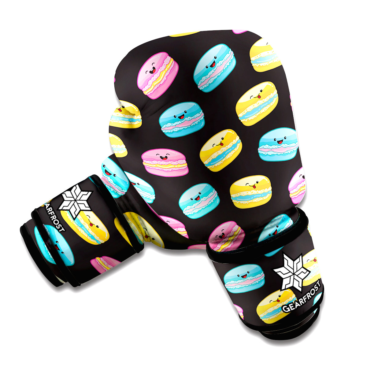 Happy Macarons Pattern Print Boxing Gloves