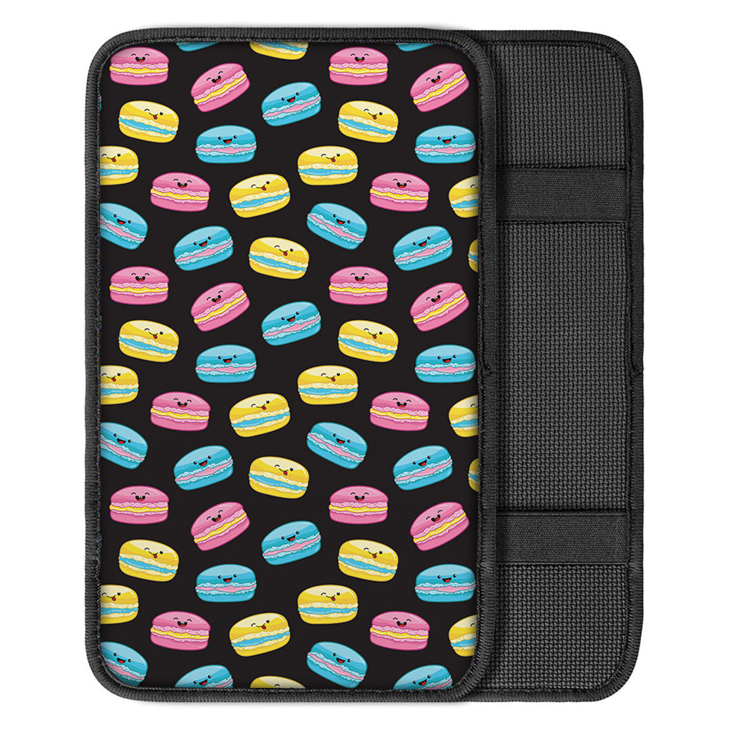 Happy Macarons Pattern Print Car Center Console Cover