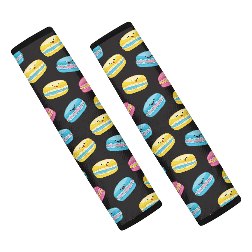 Happy Macarons Pattern Print Car Seat Belt Covers