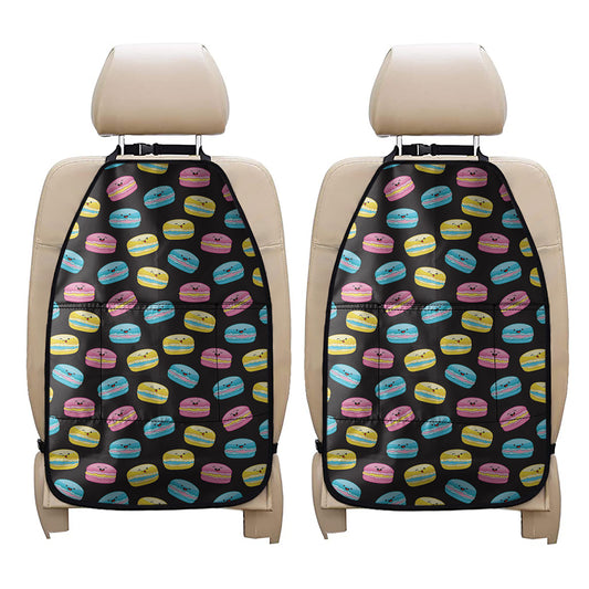 Happy Macarons Pattern Print Car Seat Organizers