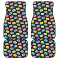 Happy Macarons Pattern Print Front and Back Car Floor Mats