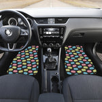 Happy Macarons Pattern Print Front and Back Car Floor Mats