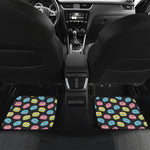 Happy Macarons Pattern Print Front and Back Car Floor Mats