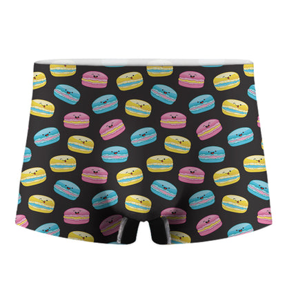 Happy Macarons Pattern Print Men's Boxer Briefs