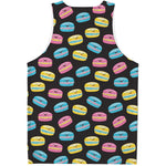 Happy Macarons Pattern Print Men's Tank Top