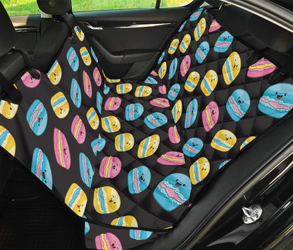 Happy Macarons Pattern Print Pet Car Back Seat Cover