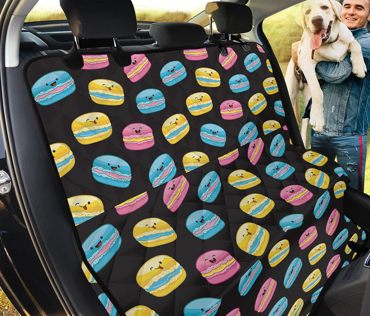 Happy Macarons Pattern Print Pet Car Back Seat Cover