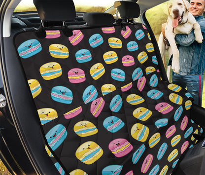 Happy Macarons Pattern Print Pet Car Back Seat Cover