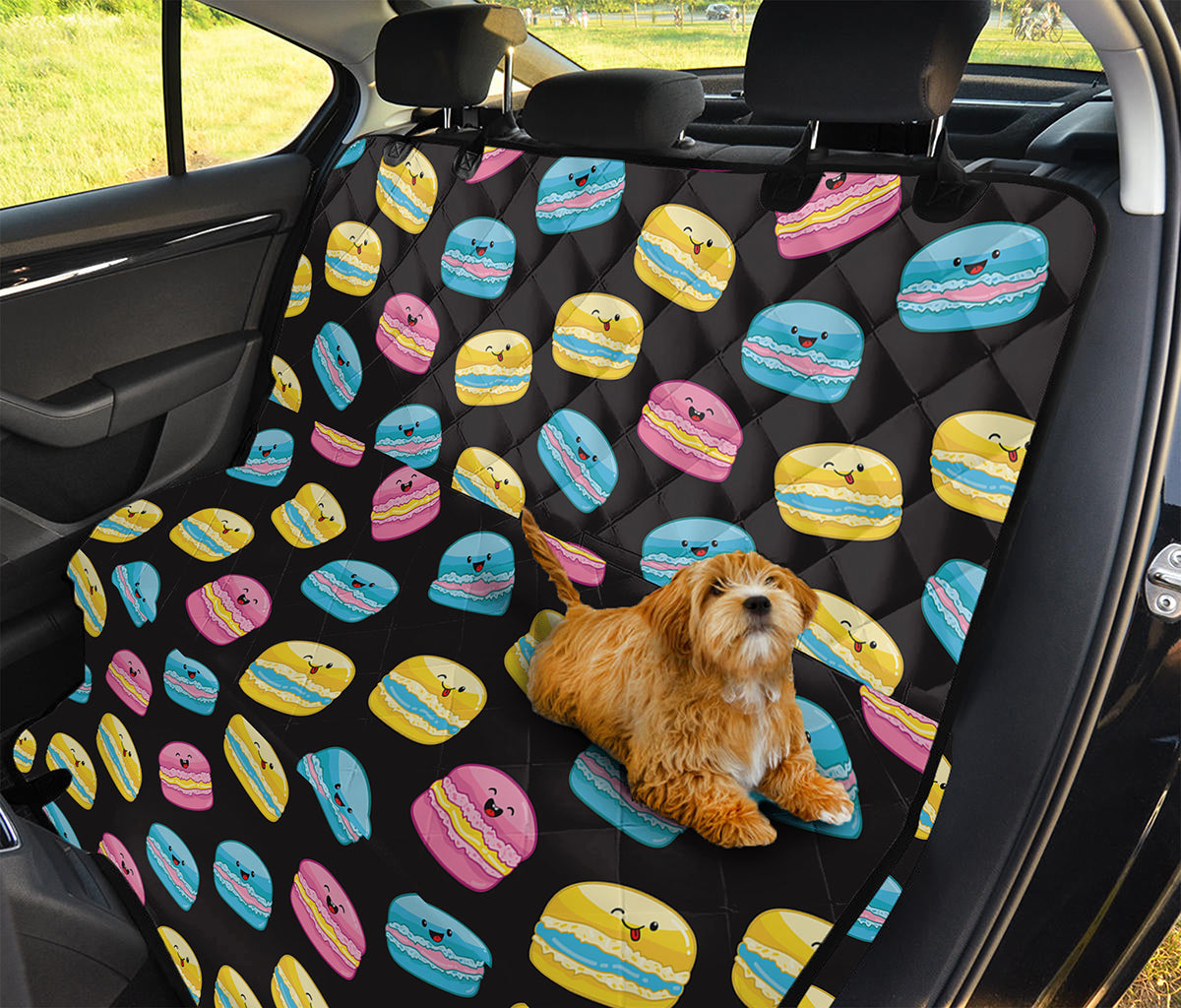 Happy Macarons Pattern Print Pet Car Back Seat Cover