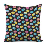 Happy Macarons Pattern Print Pillow Cover