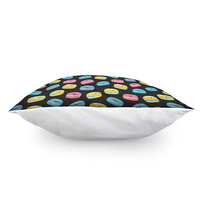 Happy Macarons Pattern Print Pillow Cover