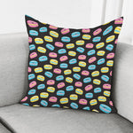 Happy Macarons Pattern Print Pillow Cover