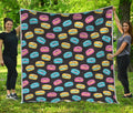 Happy Macarons Pattern Print Quilt