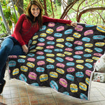 Happy Macarons Pattern Print Quilt