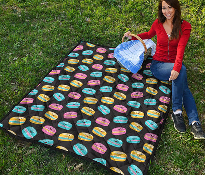 Happy Macarons Pattern Print Quilt