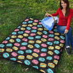 Happy Macarons Pattern Print Quilt
