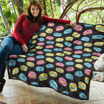 Happy Macarons Pattern Print Quilt