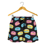 Happy Macarons Pattern Print Women's Shorts