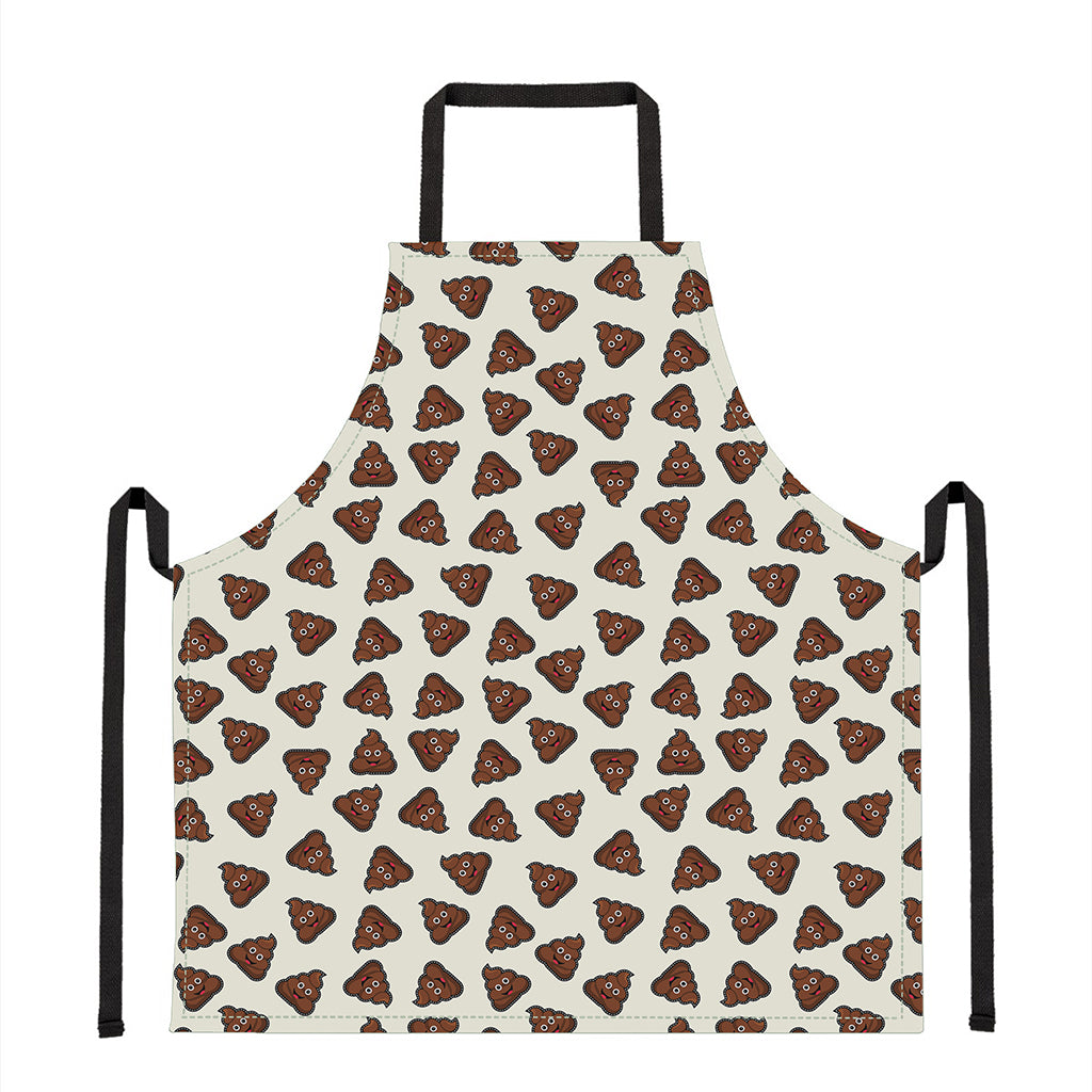 Happy Poop Pattern Print Apron