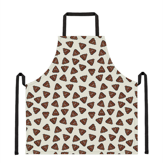 Happy Poop Pattern Print Apron