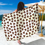 Happy Poop Pattern Print Beach Sarong Wrap