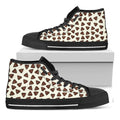Happy Poop Pattern Print Black High Top Sneakers