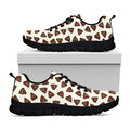 Happy Poop Pattern Print Black Running Shoes