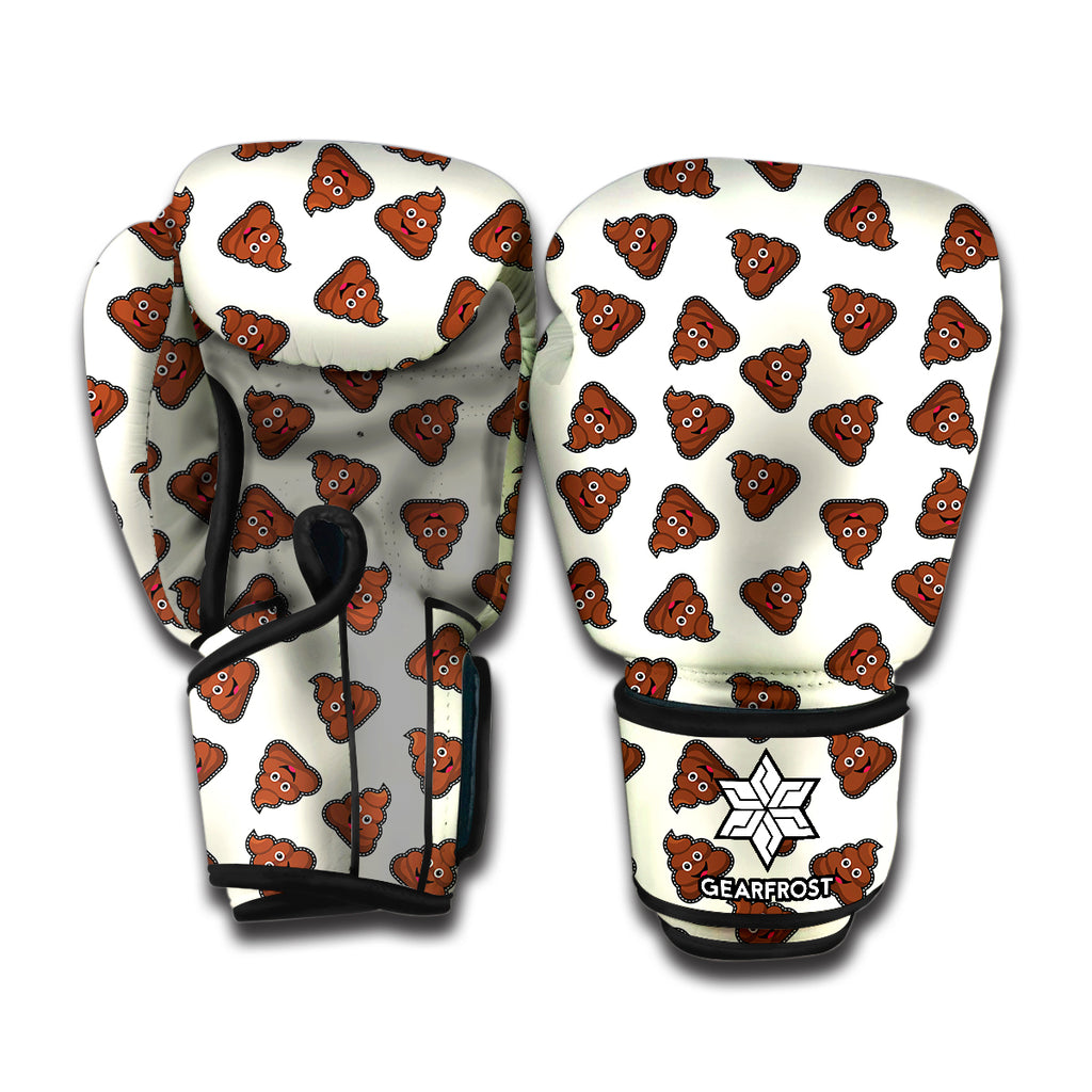 Happy Poop Pattern Print Boxing Gloves