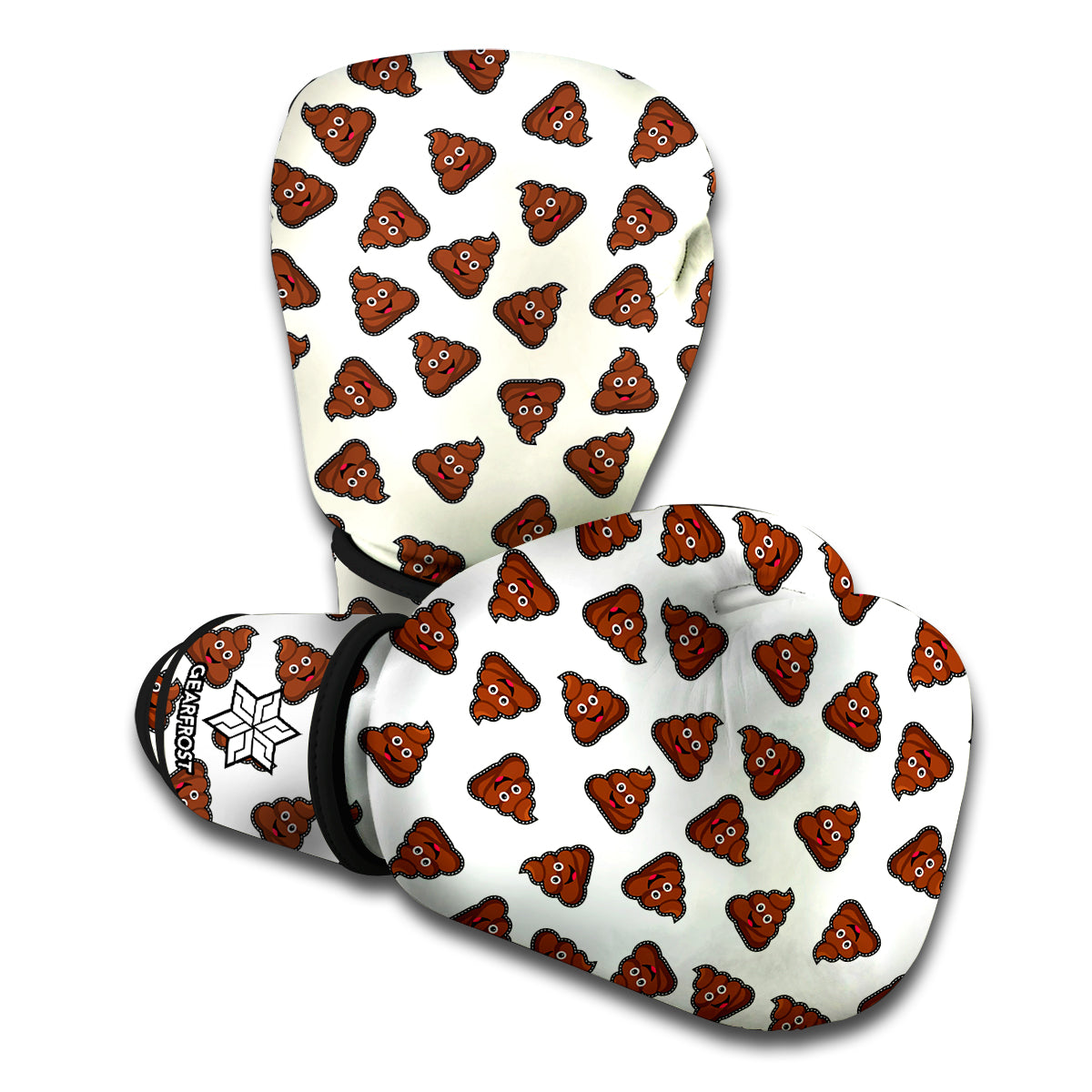 Happy Poop Pattern Print Boxing Gloves
