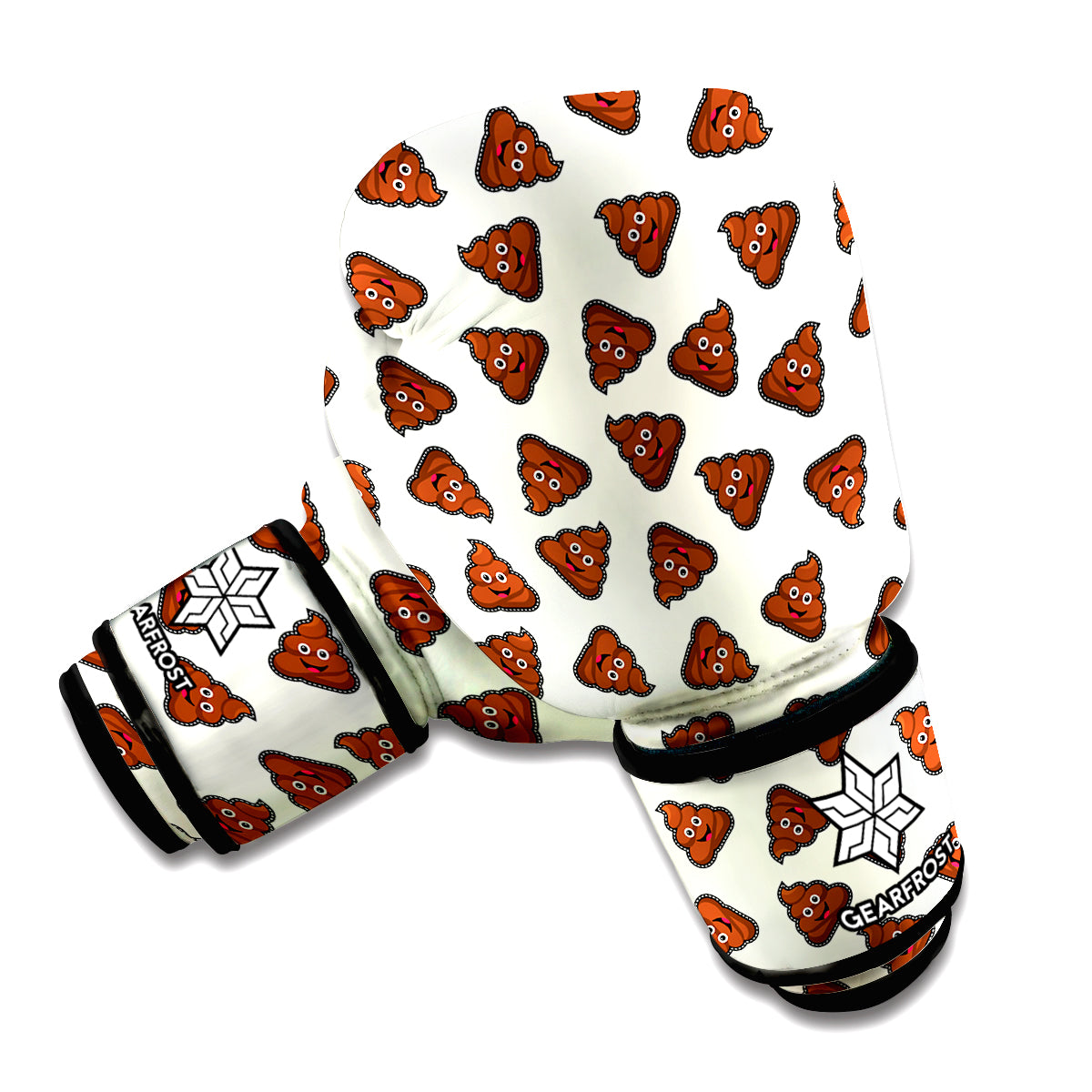 Happy Poop Pattern Print Boxing Gloves