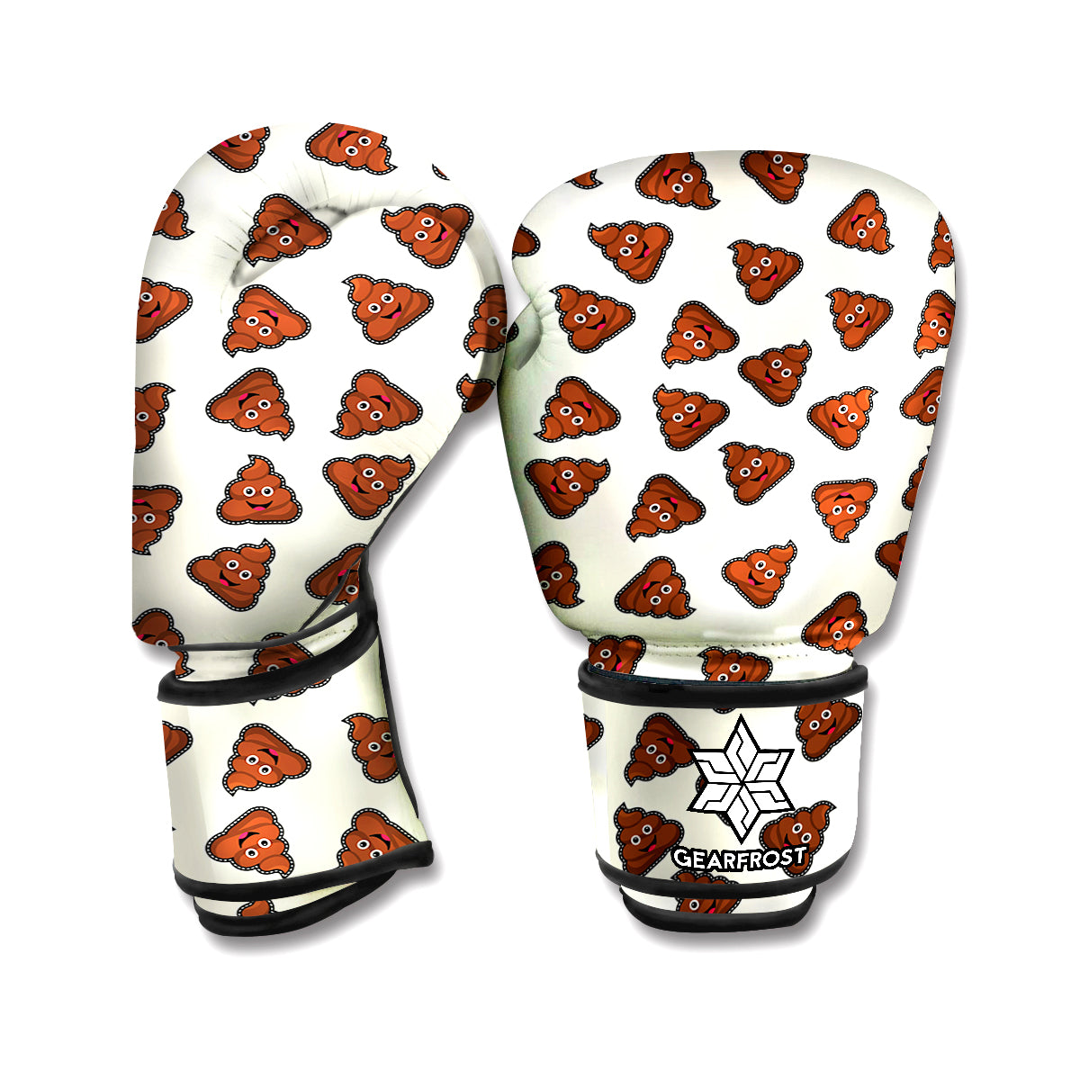 Happy Poop Pattern Print Boxing Gloves