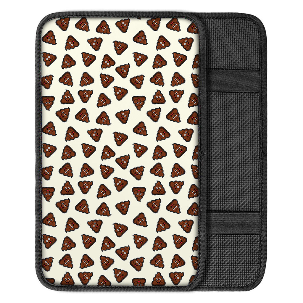 Happy Poop Pattern Print Car Center Console Cover