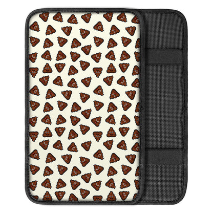 Happy Poop Pattern Print Car Center Console Cover