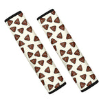 Happy Poop Pattern Print Car Seat Belt Covers