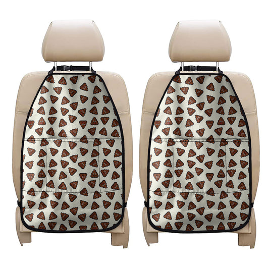 Happy Poop Pattern Print Car Seat Organizers