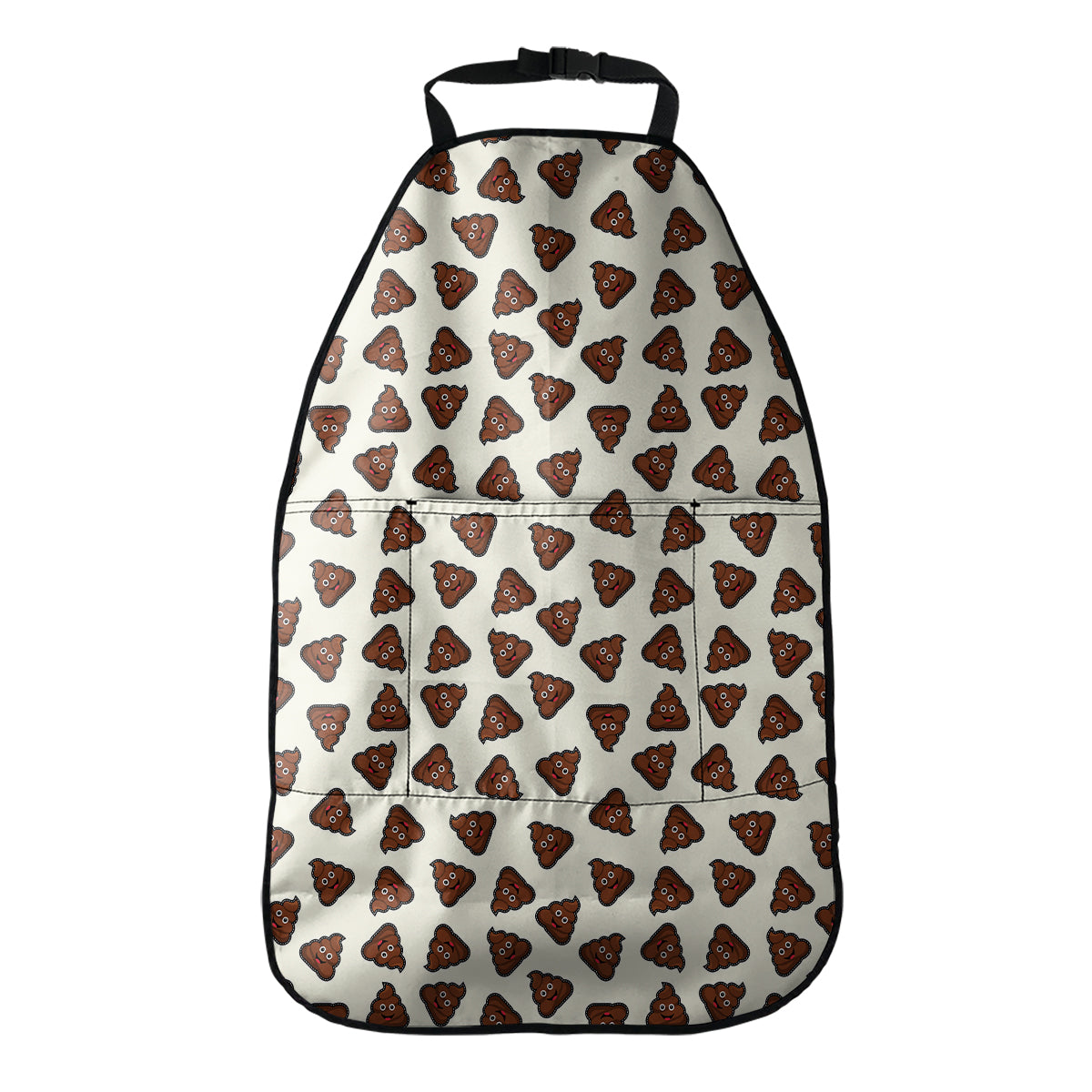 Happy Poop Pattern Print Car Seat Organizers