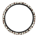 Happy Poop Pattern Print Car Steering Wheel Cover